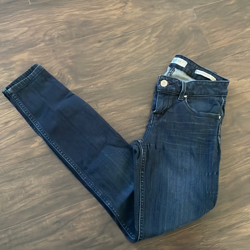 Guess, Power Stretch Skinny, Dark Wash Jeans, Size 25